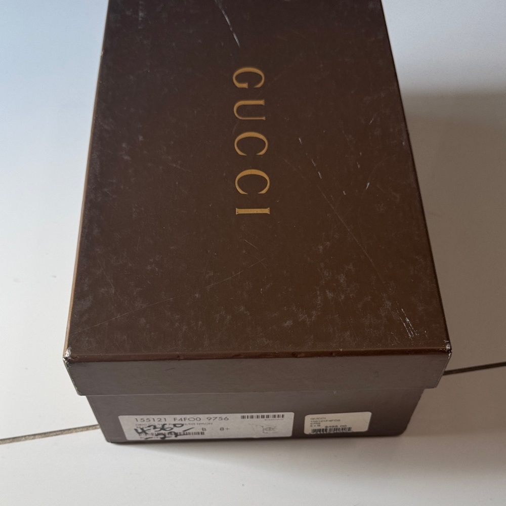 Gucci Women's Black and Brown Heeled Mules - Picture 8 of 8